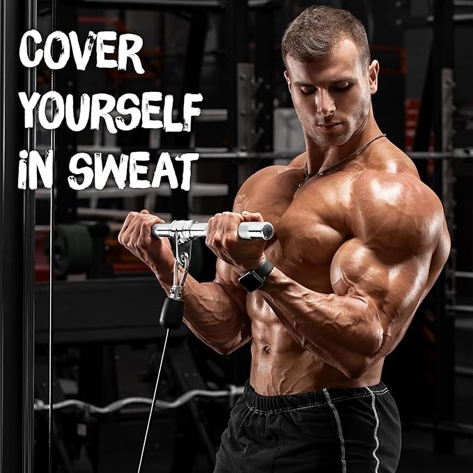Yes4All Cable Machine Attachment, Double D Hanlde & Tricep Rope Cable Attachment, Weight Machine Accessories Load 880 LB for Home Gym