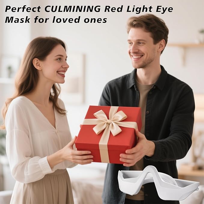 Under-Eye Red Light Therapy Device,Eye Therapy Glasses-Microcurrent Eye Massager Red Light Eye Mask for Eye Bags Dark Circles Puffiness Wrinkles Fine Lines,Relieving Eye Fatigue