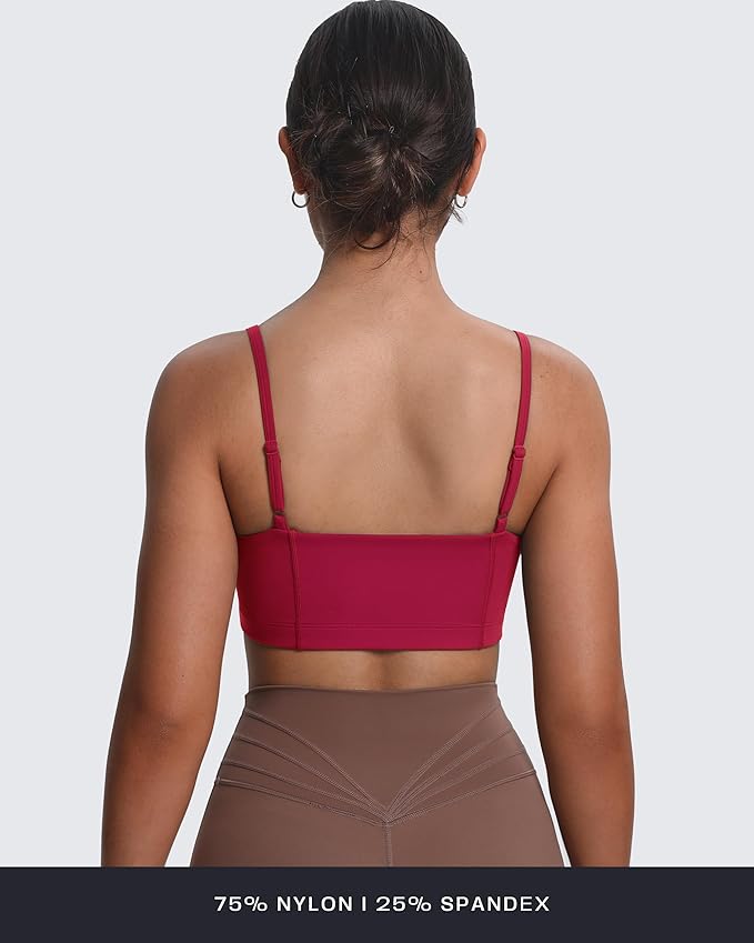 Aoxjox Women's Workout Bandeau Bras Training Fitness Running Yoga Crop Tank