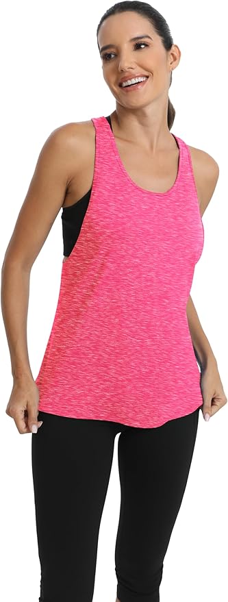 ICTIVE Workout Tops for Women Sleeveless Open Back Muscle Racerback Exercise Tank Shirts