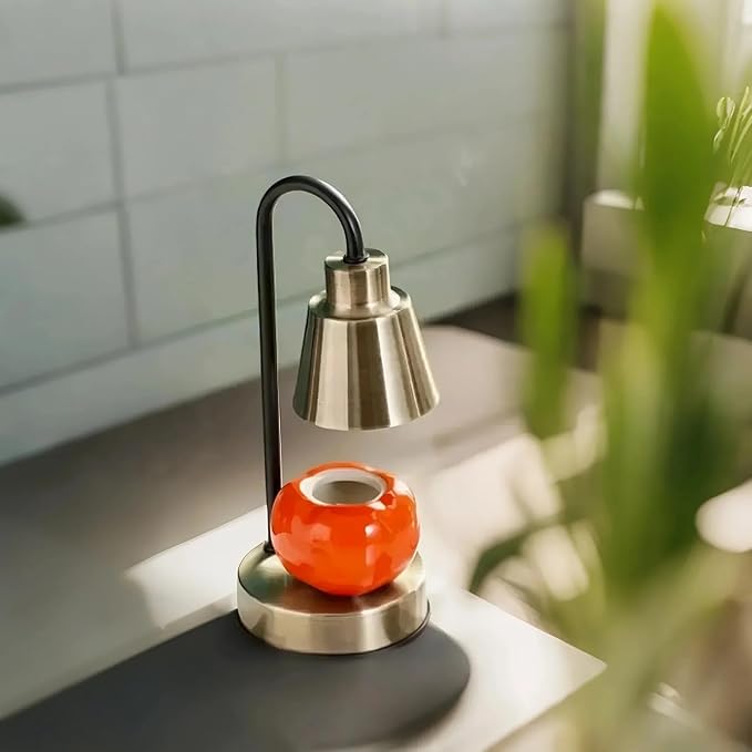 Candle Warmer Lamp with Timer-Electric, Home Decor, Dimmable Candle Light Warmer,House Warming Gifts New Home, Christmas Gifts for Women,Wax Melt Warmer for Jar Candles (Gold Bronze)
