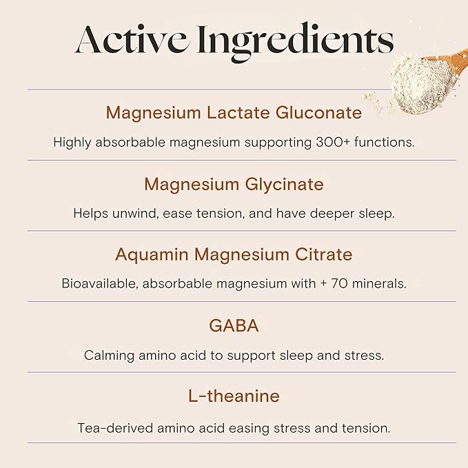 mellö Magnesium Supplement Superblend Powder - Magnesium Glycinate with L-Theanine, GABA, and 70 Trace Minerals - Supports Sleep, Relaxation, Balanced Energy - Pomegranate Flavor, 30 Servings
