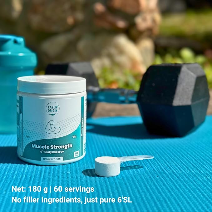Layer Origin 6'-Sialyllactose (6'-SL HMO) for Muscle Strength and GNE Weakness - 60 Servings
