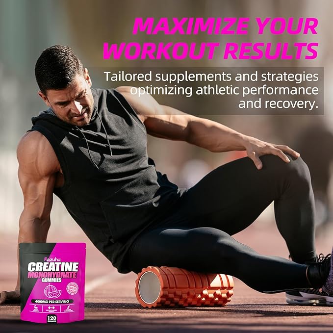 Flavored creatine monohydrate gummies sugar free,Pre workout supplements creatine gummies for men&women,Gym supplements,Supports muscle growth,Recovery,Strength,Energy Boost(120 count)-watermelon