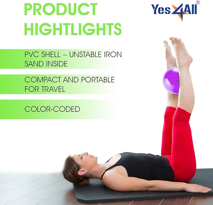 Yes4All Weighted Toning Balls for Exercise, Soft Medicine Balls for Exercise, Pilates, Yoga, Balance, Flexibility, 2-10lbs