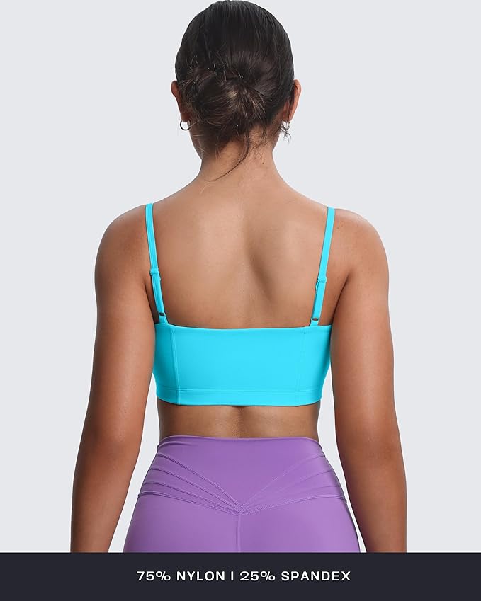 Aoxjox Women's Workout Bandeau Bras Training Fitness Running Yoga Crop Tank