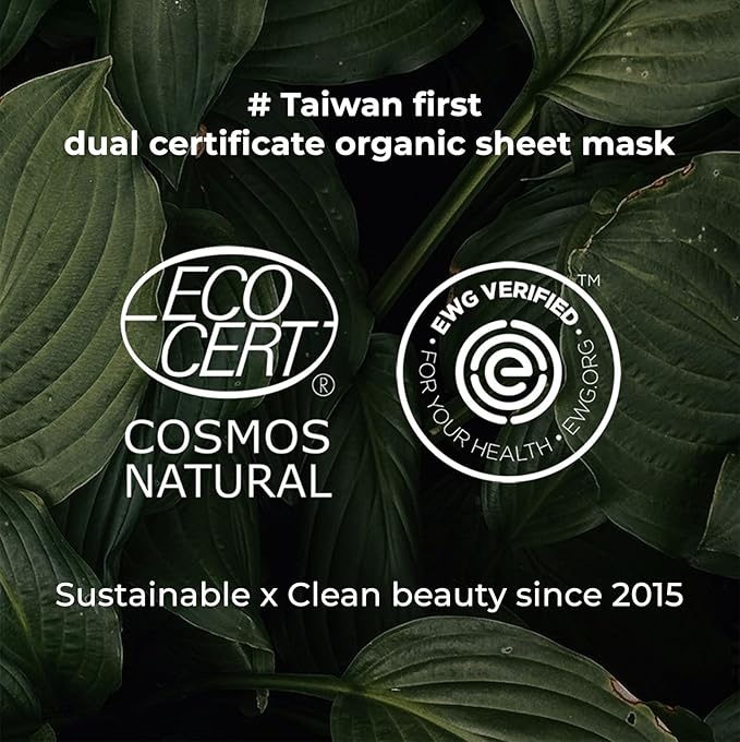 INNA ORGANIC Sheet Mask - Balancing & Oil Control, EWG & COSMOS Certified (Pack of 5) | Lemon Tea Tree Essential Oils Infused Skin Care | Luxury Clean Beauty