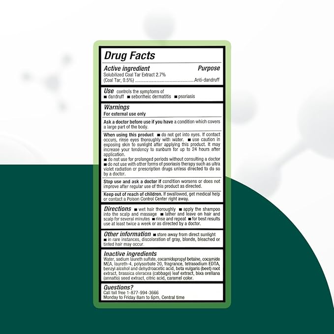 Medicasp Anti-Dandruff Shampoo and Massager Kit – Coal Tar for Dandruff, Psoriasis, and Seborrheic Dermatitis, Scalp Massager Brush for Exfoliation and Care, 6 fl oz