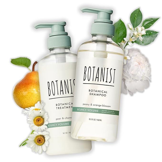 BOTANIST Hair Thickening Shampoo and Conditioner, Curly Hair Shampoo and Conditioner Set for Women & Men with Keratin, Collagen, Honey& Jojoba, Volumizing Shampoo from Japan 31.7 Fl Oz BOUNCY VOLUME