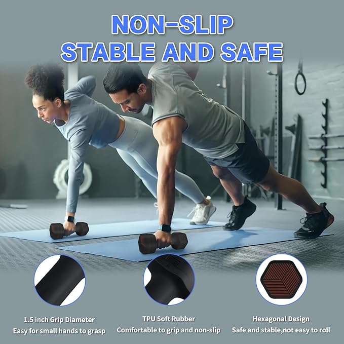 Adjustable Dumbbells Set- 2 lb 3lb 4lb 5lb Free Weights Set for Home Gym Equipment Workouts Strength Training for Women, Men