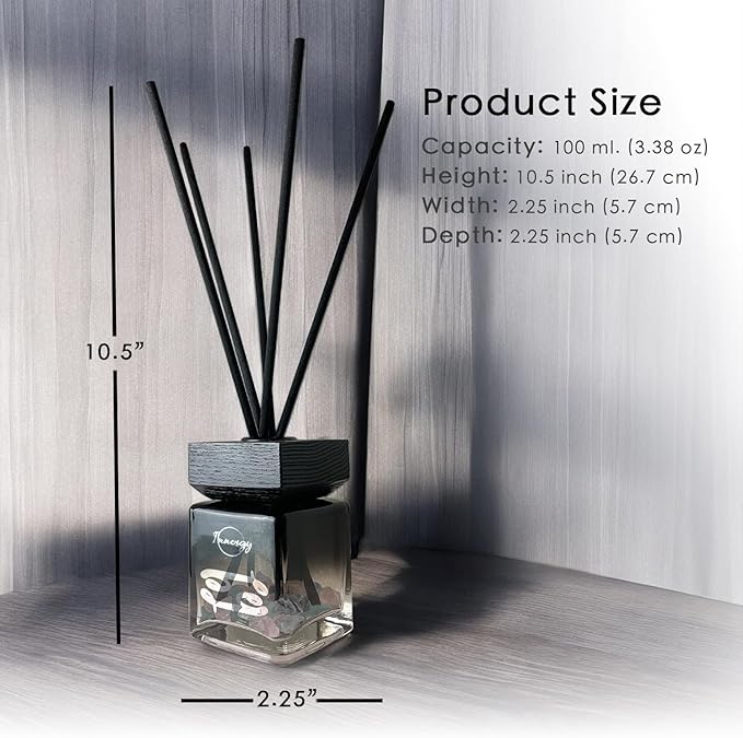 Innergy Cancer Zodiac Crystal-Infused Reed Diffuser – 100ml Aromatherapy Essential Oil Diffuser for Home – Long-Lasting Scent, Natural Crystal Energy for Relaxation & Balance