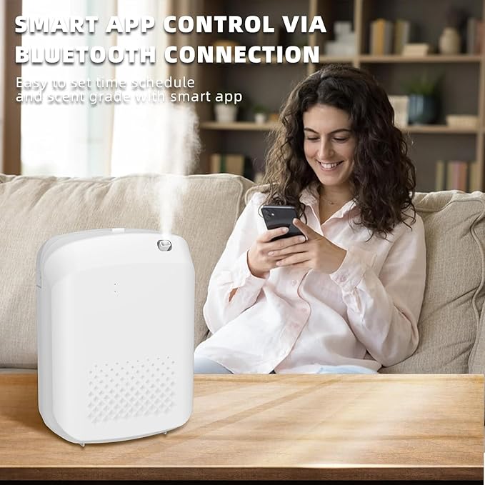 Smart Scent Air Machine for Home, Bluetooth Hotel Collection Diffuser with Smart Cold Air Tech, 1500 Sq. Ft Coverage Cold Air Diffusers Aromatherapy Diffuser for Home, Hotel, Office, Spa