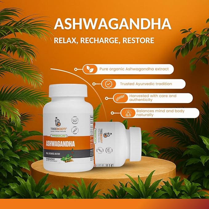 Premium Ashwagandha 800mg – High Potency Root Extract | Non-GMO, Gluten-Free – 60 Capsules