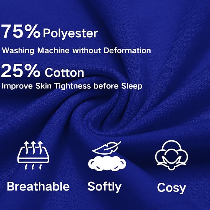 Deyeek 5.5 Inch Mens Pajama Shorts Sleep Cotton Lounge PJ Lightweight Elastic Waist Drawstring Nightwear Bottom with Pockets