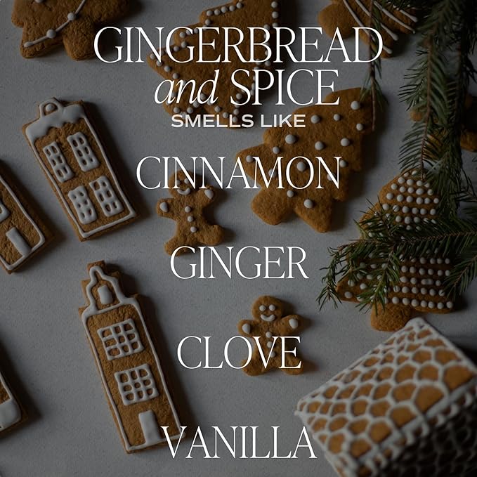 Sweet Water Decor Gingerbread and Spice Soy Candle - Cinnamon, Vanilla, and Gingerbread Scented Candle for Home - Christmas Candle 9oz Clear Jar, 40 Hour Burn Time, Made in The USA