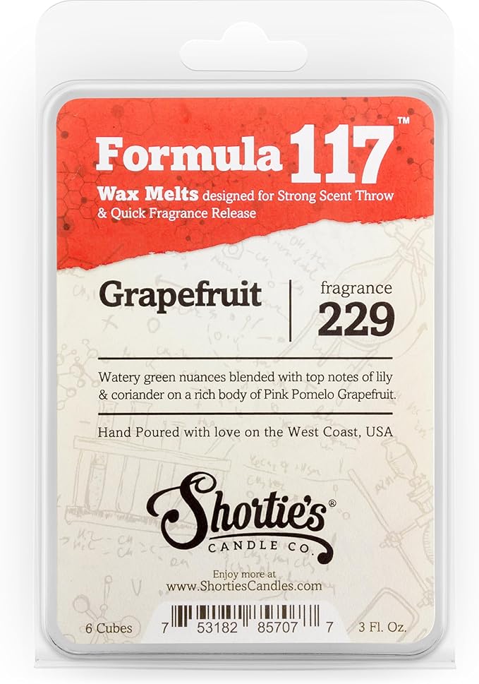 Shortie's CANDLE CO. Fruit&Berry Wax Melts Variety Pack-Formula 117-Coconut Lime Verbena, Grapefruit, Lemon Blueberry-3 Highly Scented 3 Oz. Bars-Made With Natural Oils-Fruit&Berry Warmer Wax Cubes