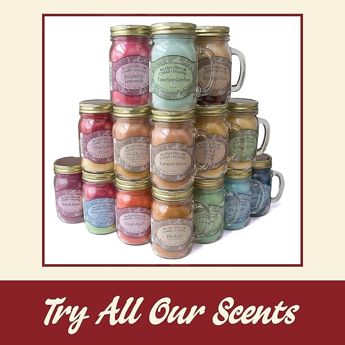 Our Own Candle Company, Gingerbread Vanilla Scented Mason Jar Candle, 100 Hour Burn Time, Made in The USA - 13 Ounces