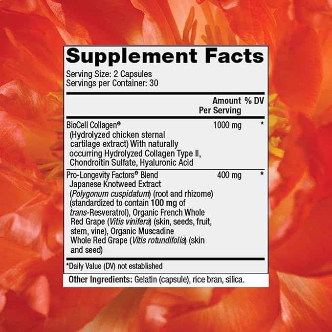 Reserveage Beauty Collagen Booster - Supplement for Skincare & Joint Health - Supports Healthy Collagen Production for Women - 60 Capsules (30 Servings)