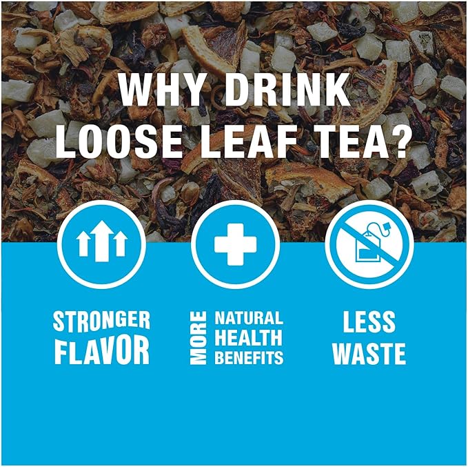 Tiesta Tea - Orange Dream Float Tea, Loose Leaf, Orange Cream Herbal Tea, Premium Caffeine-Free Tea Blend, Make Hot or Iced & Up to 200 Cups, 16 oz Resealable Bulk Pouch