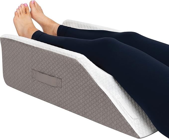 Kolbs Double Leg Elevation Pillow | Post Surgery Leg Pillow | Stylish Chic Jacquard Cover