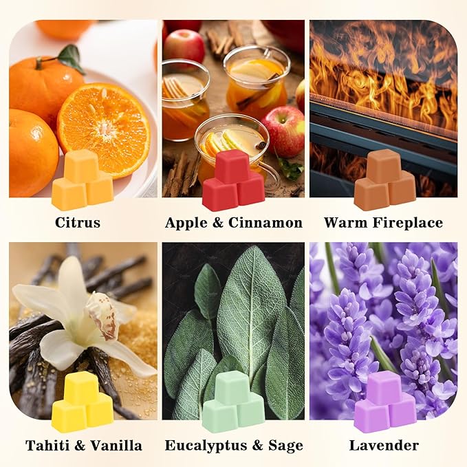SCENTORINI Wax Melts, Wax Cubes Strong Scent, 12 Pack, Scented Wax Melts for Warmer, Home, Office, Relaxation