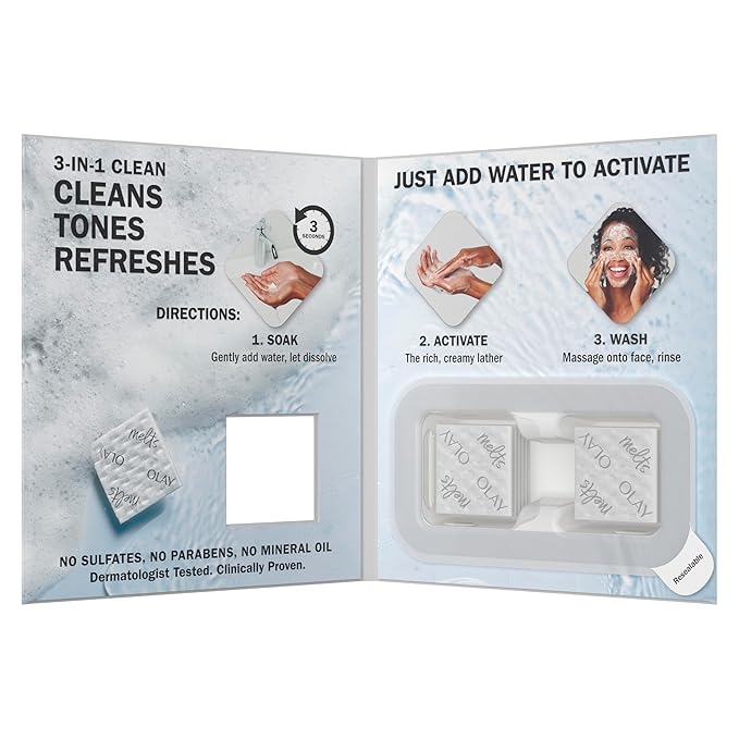 Olay Face Moisturizer, Regenerist Micro-Sculpting Cream for Women, Fragrance-Free - Hydrating, Anti-Aging Skin Care (1.7 oz) & Trial Size Vitamin C Cleansing Melts, Water-Activated Face Wash (12 ct)