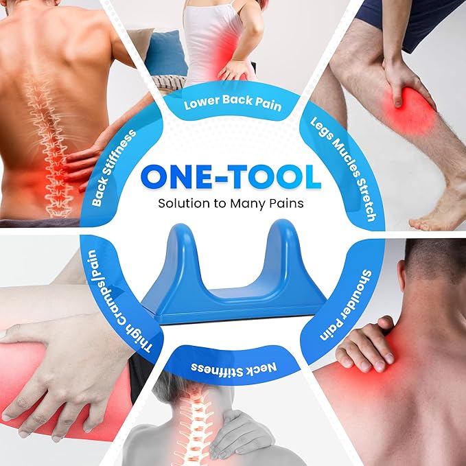 Psoas Release Tool, Hip Hook Psoas Muscle Release Tool, Deep Tissue Hip Massager and Back Stretcher for Hip Flexor and Trigger Point Relief (Blue)