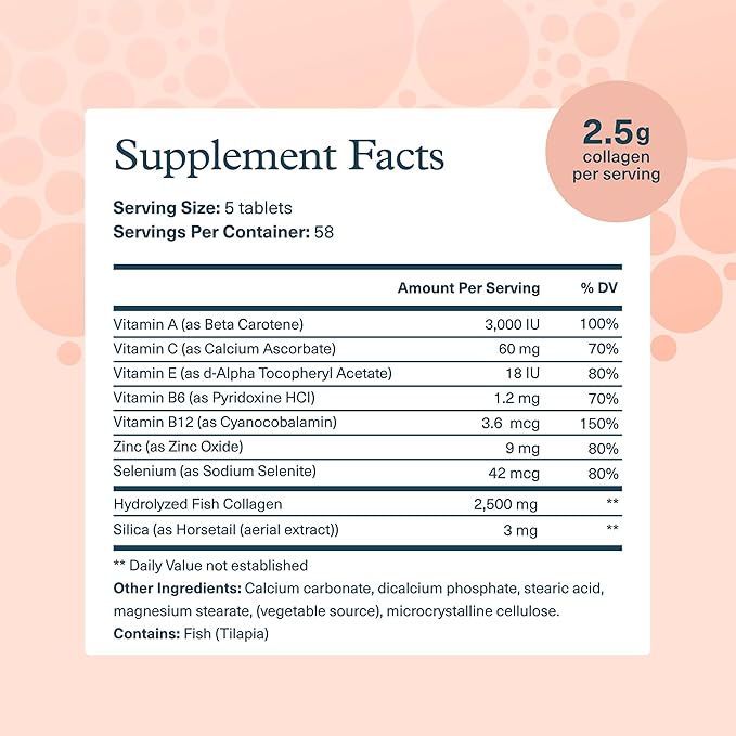 Youtheory Marine Collagen - 2,500 mg Hydrolyzed Collagen - Supports Skin* - Fish-Sourced Collagen - with Vitamin C, A, C, E, B6, B12 & More - Highly Digestible and Absorbable - 290 Tablets (Pack of 2)