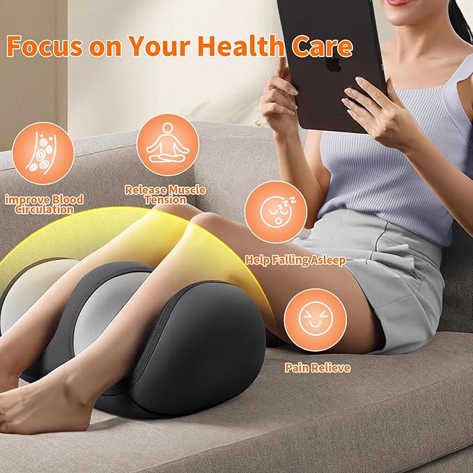 Foot and Calf Massager with Heat, Shiatsu Kneading Foot Massager for Pain Relief, Deep Tissue Massager Machine with Massage Roller, Wired Remote, Gifts for Mom Dad