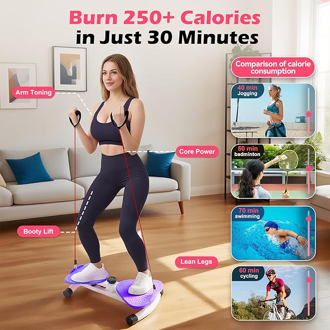 EPHESPORT Waist Twisting Machine, Ab Twister for Home Workout, Twister Board for Exercise, Full Body Slimming & Core Training, Twist Machine for Weight Loss, Compact Home Exercise Equipment