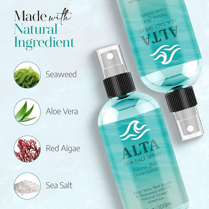 All Goods Alta 10oz Sea Salt Spray For Hair – Beach Dry Ideal for Add Volume &Texture for Women & Men.