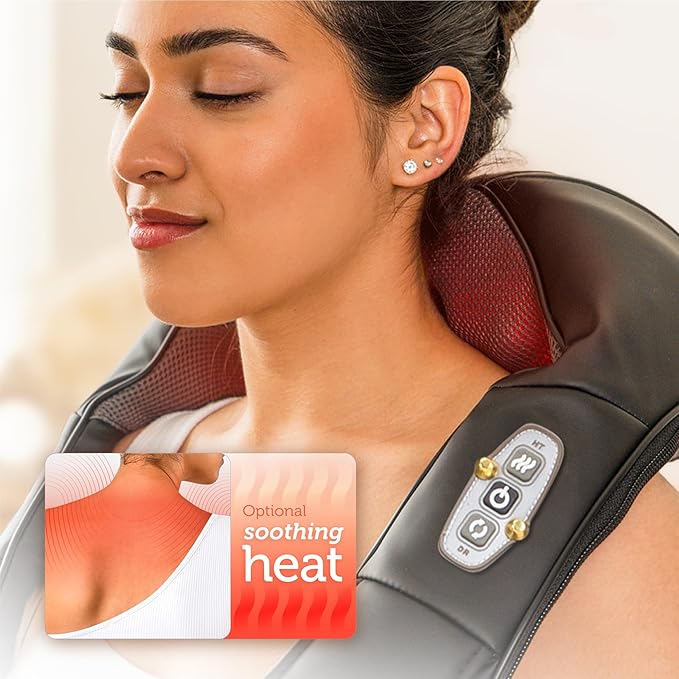 COMFIER Shiatsu Neck and Back Shoulder Massager with Heat, Back Massage for Pain Relief deep Issue,Gifts for Women Men