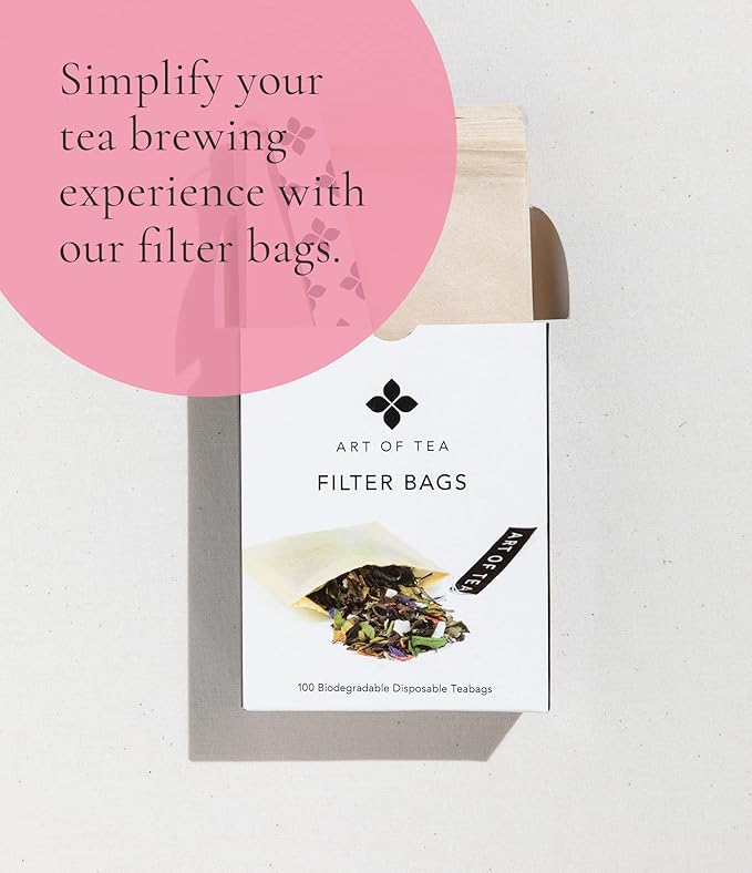Art of Tea | Organic English Breakfast Tea | 50 Eco Friendly Pyramid Tea Bag Sachet Bulk Box