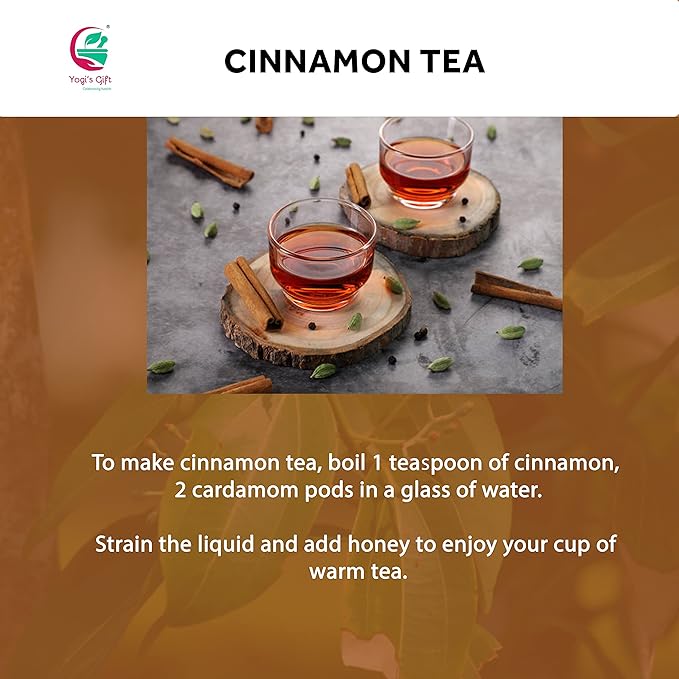 Crushed Cinnamon Bark 1 LB | Bulk Cinnamon Stick Pieces/Chips For Tea, Cooking | Rich Aroma and Great Flavour | Premium Grade Product by Yogi's Giftยฎ