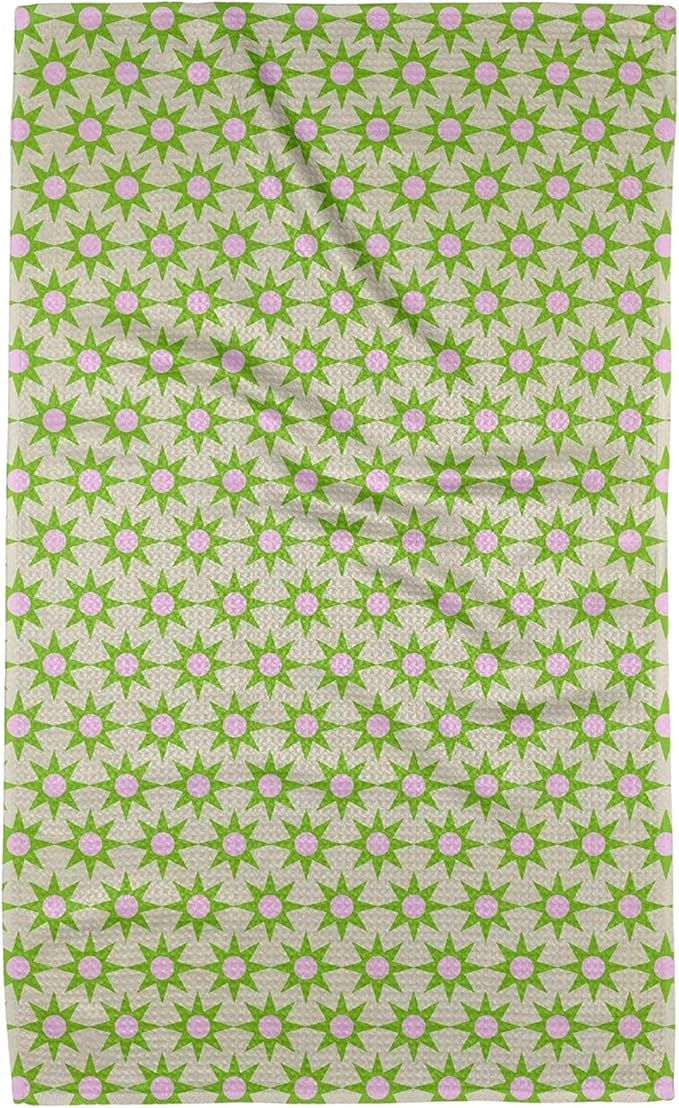 GEOMETRY Spring Kitchen Towels - Quick Dry Microfiber Cloth Spring & Summer Dish Towels for Kitchen Drying - Premium Quick Dry Towel - Sweet Green, 18" x 30" - 1-Pack