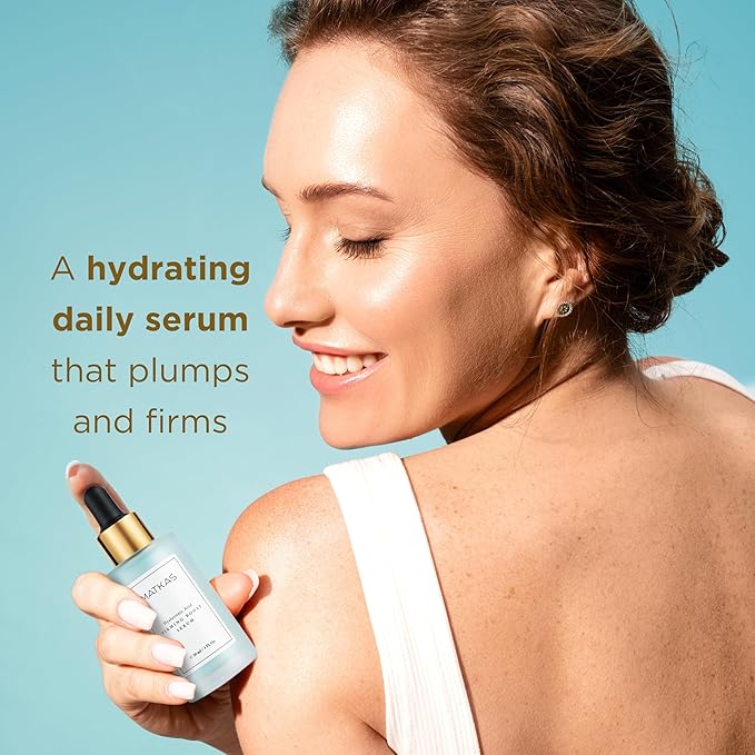 MATKAS Korean Firming Boost Hyaluronic Acid Serum 1 Fl. Oz. - 2% Niacinamide and Hyaluronic Acid Serum for Face Korean Skin Care for Anti Aging, Hydrating Peptide Face Moisturizer for Dry Skin