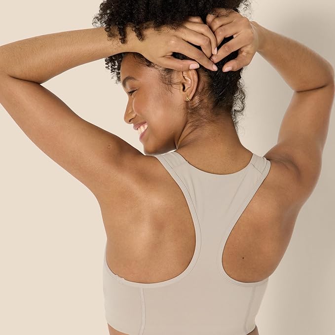 Amazon Essentials Women's Active FormFlex Buttery Soft Light Support Square Neck Racerback Sports Bra