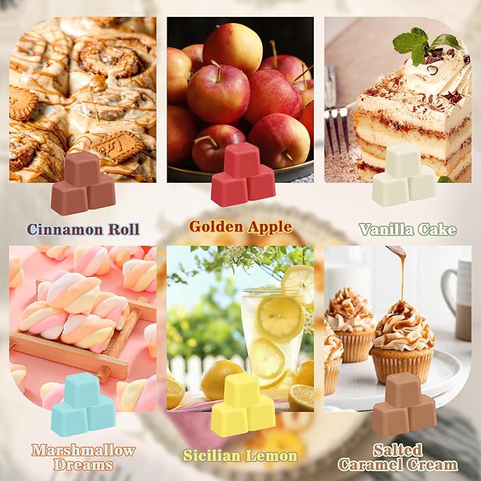 SCENTORINI Wax Melts, Scented Wax Melts, Wax Melts Wax Cubes Strong Scent, 12 Pack, for Wax Warmer Holiday Season
