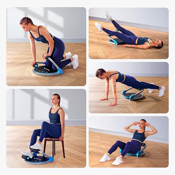 MERACH Ab Machine for Stomach Workout, Ab Crunch Machine with 3 Adjustable Resistance and Automatic Rebound, Sit Up Machine with 330 LBS Weight Capacity, Ab Workout Equipment for Home Exercise