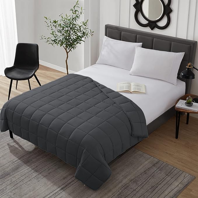 L'AGRATY Weighted Blanket - 36"x48" 5lbs Microfiber Material with Glass Beads Small Blanket for All-Season Summer Fall Winter Soft Thick