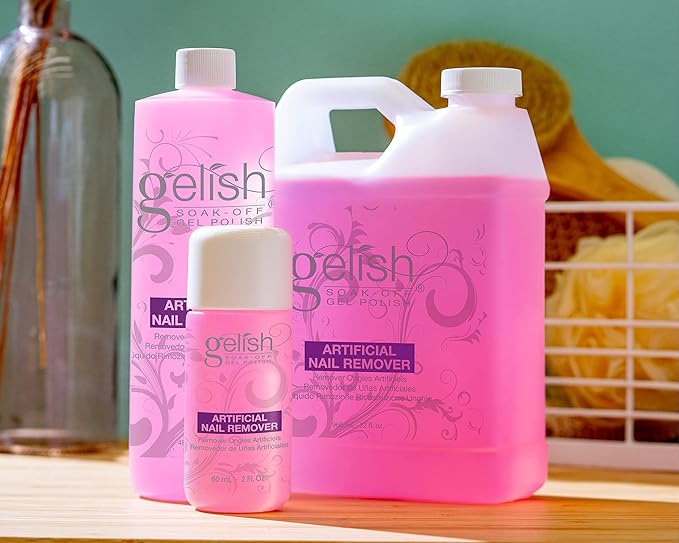 Gelish Artificial Nail Remover – Soak-Off Polish Remover for Fast, Gentle, Prevents Drying, and Maintains Healthy Nails. Ideal for Professional and At-Home Use (4 oz)