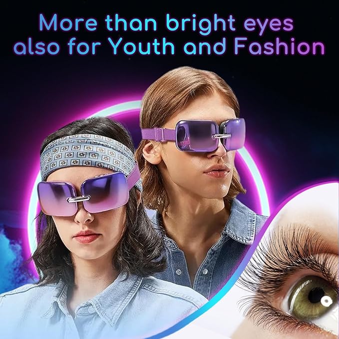 Eye Massager with Heat and Vibration, Portable Pocket-Size Massaging Eye Mask, Relieve Dark Circles/Eye Fatigue Massage Dry Eyes, Eye Strain Relief for Office Work and Travel