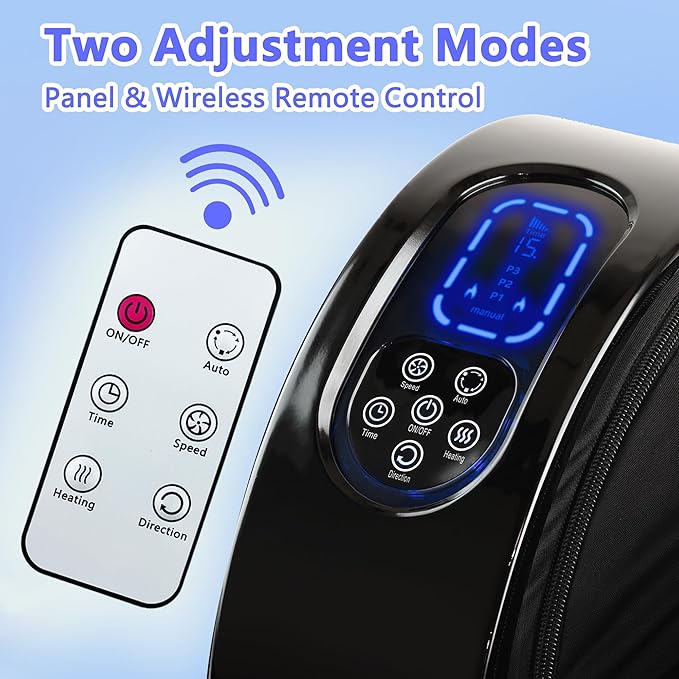 Foot Massager with Heat,Shiatsu Foot Massager for Plantar Fasciitis,Pain Relief and Heat Therapy,Massage Leg/Calf/Ankle with Deep Kneading for Family and Friends(Black)