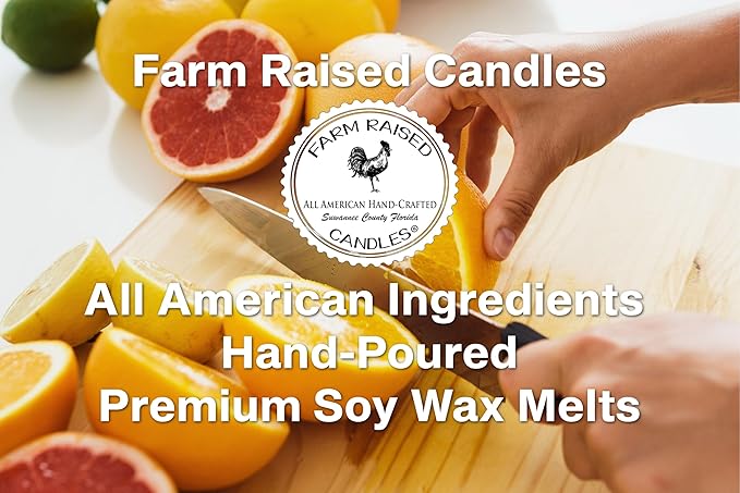 Farm Raised Candles Fruit/Floral Wax Melt. 16 Ounce 5 Pack. 100% USA Made Variety Wax Melts - Soy Wax Melts - Warmer Cubes Lavender, Lemon, Spring, Raspberry Vanilla, Cucumber Melon Citrus