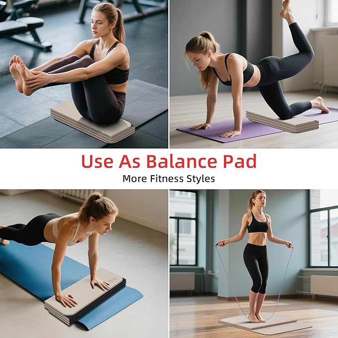 1/2inch Extra Thick Foldable Yoga Mat with SGS Certified Odourless POE Material - Light Weight Non Skid Easy to Clean Travel Workout Excercise Mat, 71x24inch