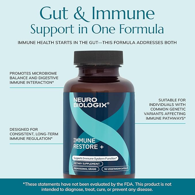 Immune Restore+ - Contains Beta Glucan 1,3/1,6 Complex & Herbal Extracts for Immune Support - Supports T-Cell & Macrophage Activity - With Cordyceps, Astragalus, Turkey Tail & Echinacea - 90 Capsules