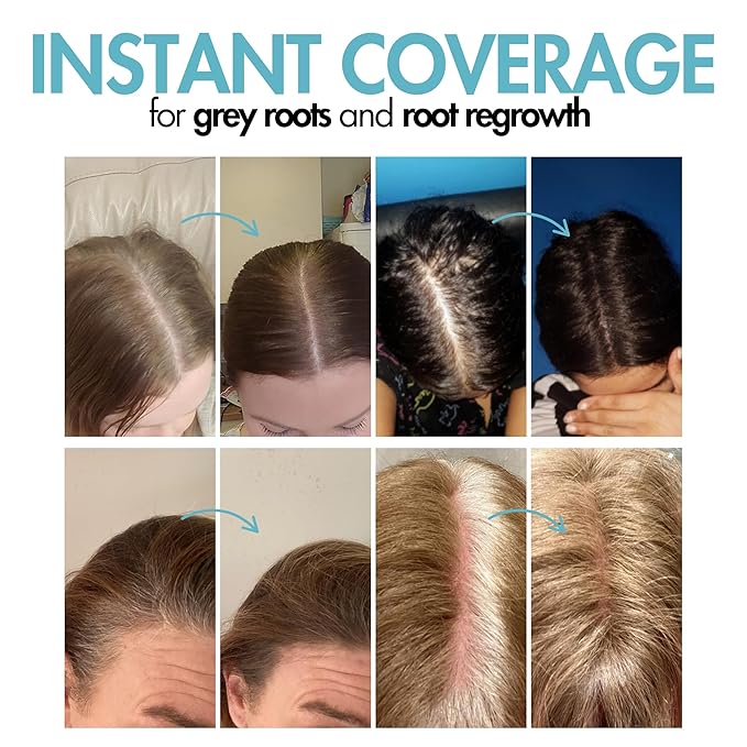 Hair Genetics Root Touch Up Hair Color Root Cover Up with Double-Ended Brush for Hair Color for Gray Hair Coverage - Portable Hair Powder Solution for Quick Gray Coverage (Dark Blonde, 6g)