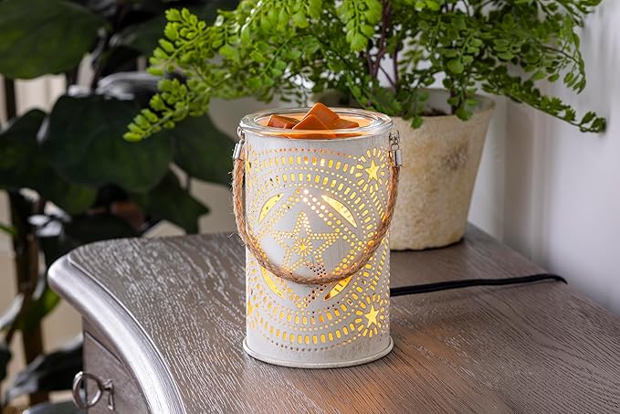 Candle Warmers Etc. Vintage Bulb Illumination Fragrance Warmer- Light-Up Warmer for Warming Scented Candle Wax Melts and Tarts to Freshen Room, Lone Star