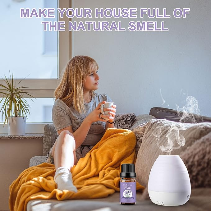 Sedbuwza Violet Essential Oil, 100% Pure Organic Violet Aromatherapy Gift Oil for Diffuser, Humidifier, Soap, Candle, Perfume