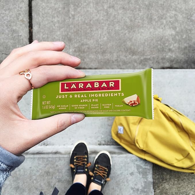 Larabar Apple Pie Fruit and Nut Bars, Gluten Free and Vegan, 9.6 oz, 6 Ct